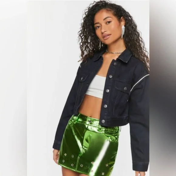 Forever 21 Skirts Nwot Forever Metallic Micro Mini Skirt Sz